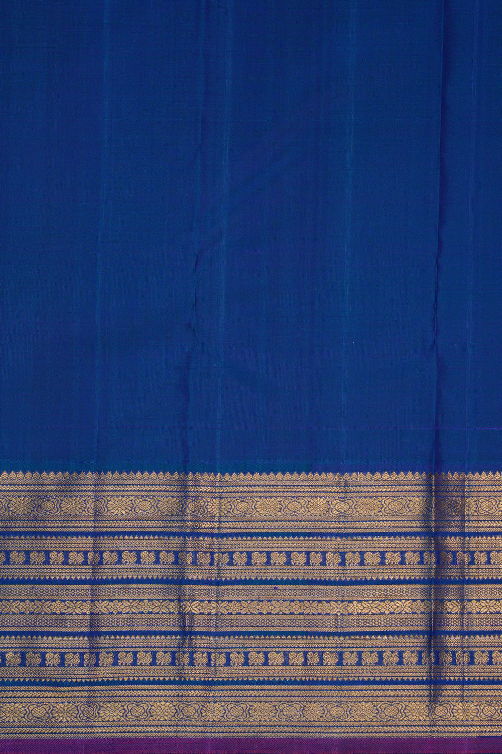 Image of Kanchipuram Silk Kattam Orange Saree